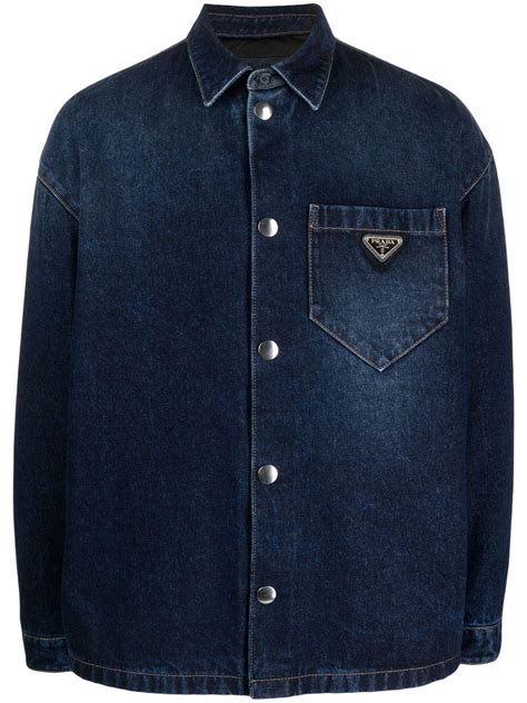 prada jeansjacke herren|prada denim jacket.